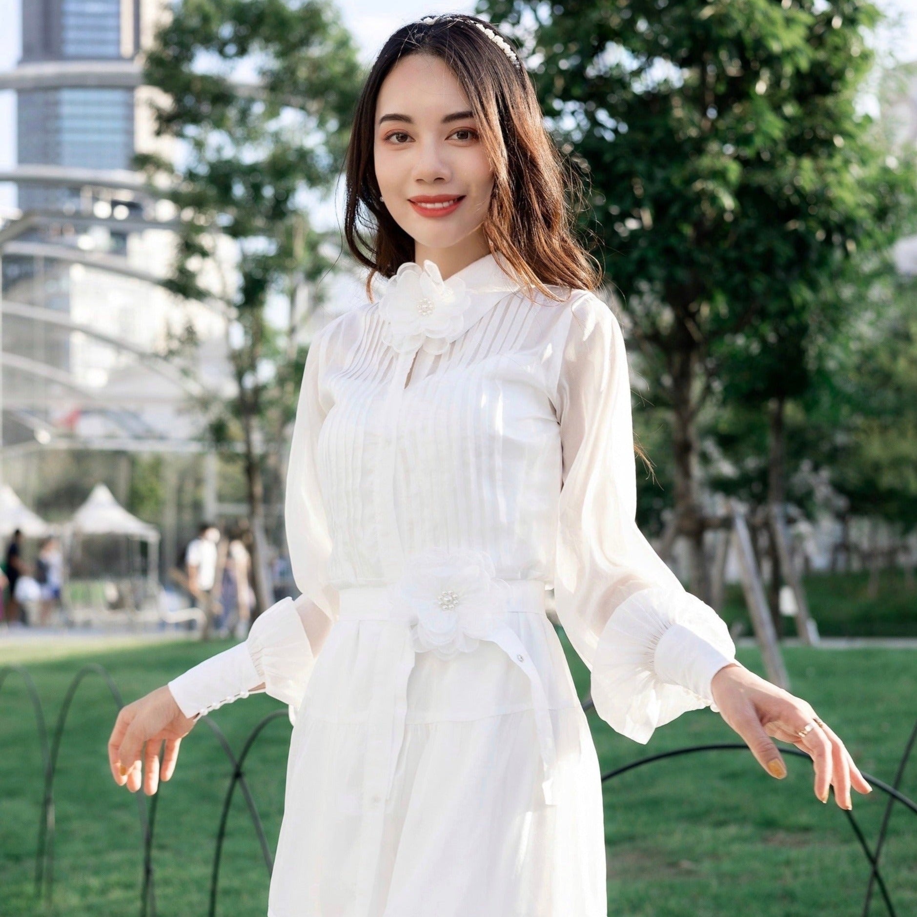 VÁY CLARA DRESS ドレス　民族衣装　ベトナムドレス